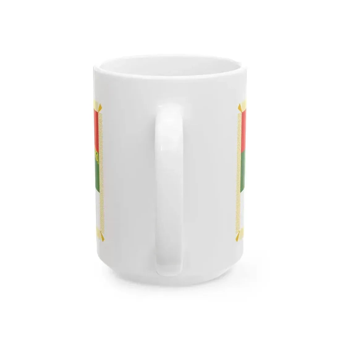 Flag of 4-th Bitola Volunteer Battalion obverse and reverse (Bulgaria) White Coffee Mug - Go Mug Yourself