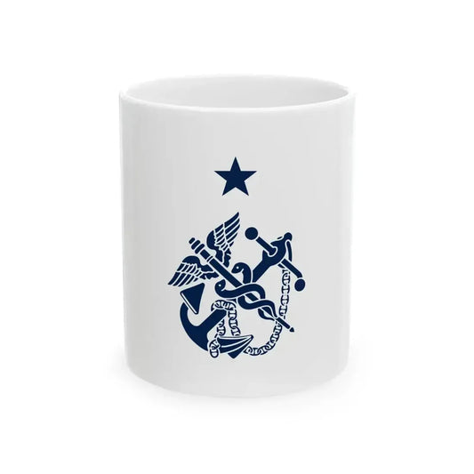 Flag of a 1-Star Assistant Surgeon General (United States) White Coffee Mug 11oz - Go Mug Yourself