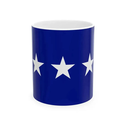 Flag of a United States Air Force lieutenant general (United States) White Coffee Mug 11oz - Go Mug Yourself