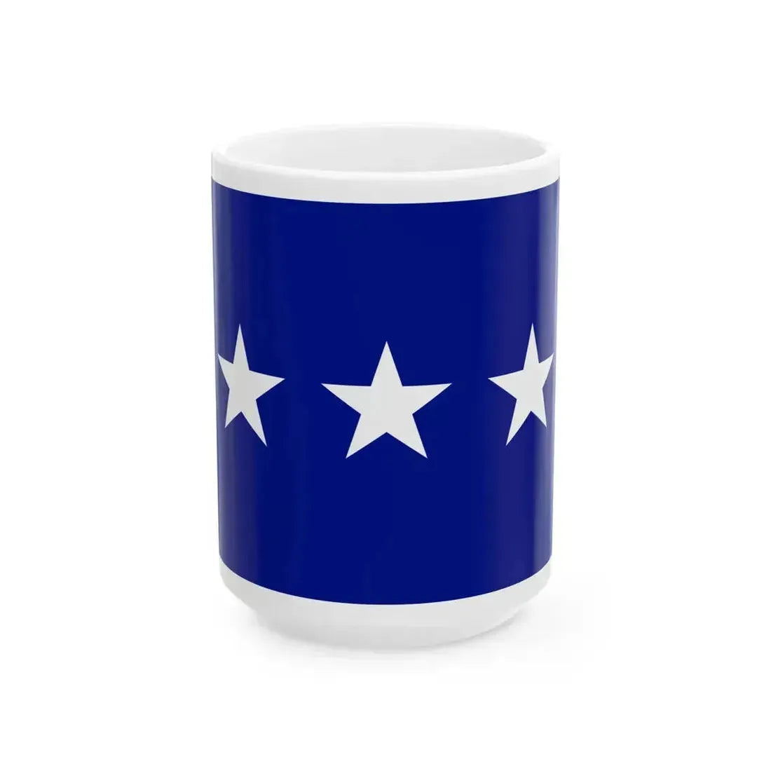 Flag of a United States Air Force lieutenant general (United States) White Coffee Mug 15oz - Go Mug Yourself