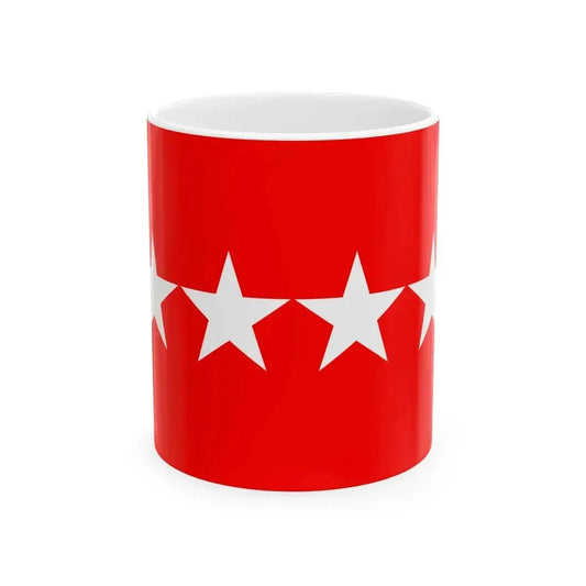 Flag of a United States Army general (United States) White Coffee Mug 11oz - Go Mug Yourself