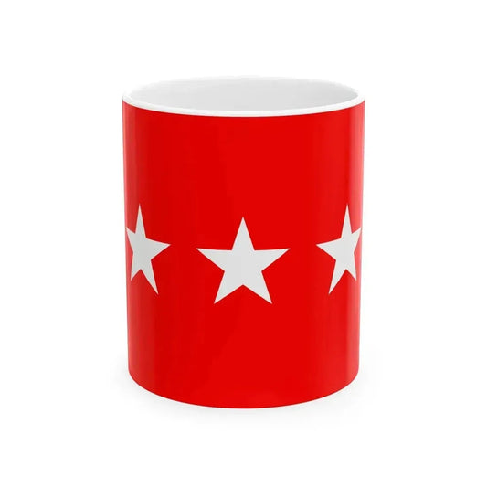 Flag of a United States Army lieutenant general (United States) White Coffee Mug 11oz - Go Mug Yourself