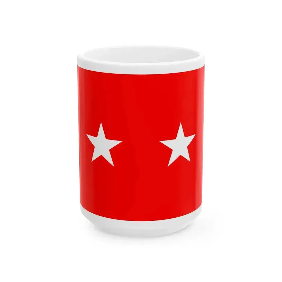 Flag of a United States Army major general (United States) White Coffee Mug 15oz - Go Mug Yourself