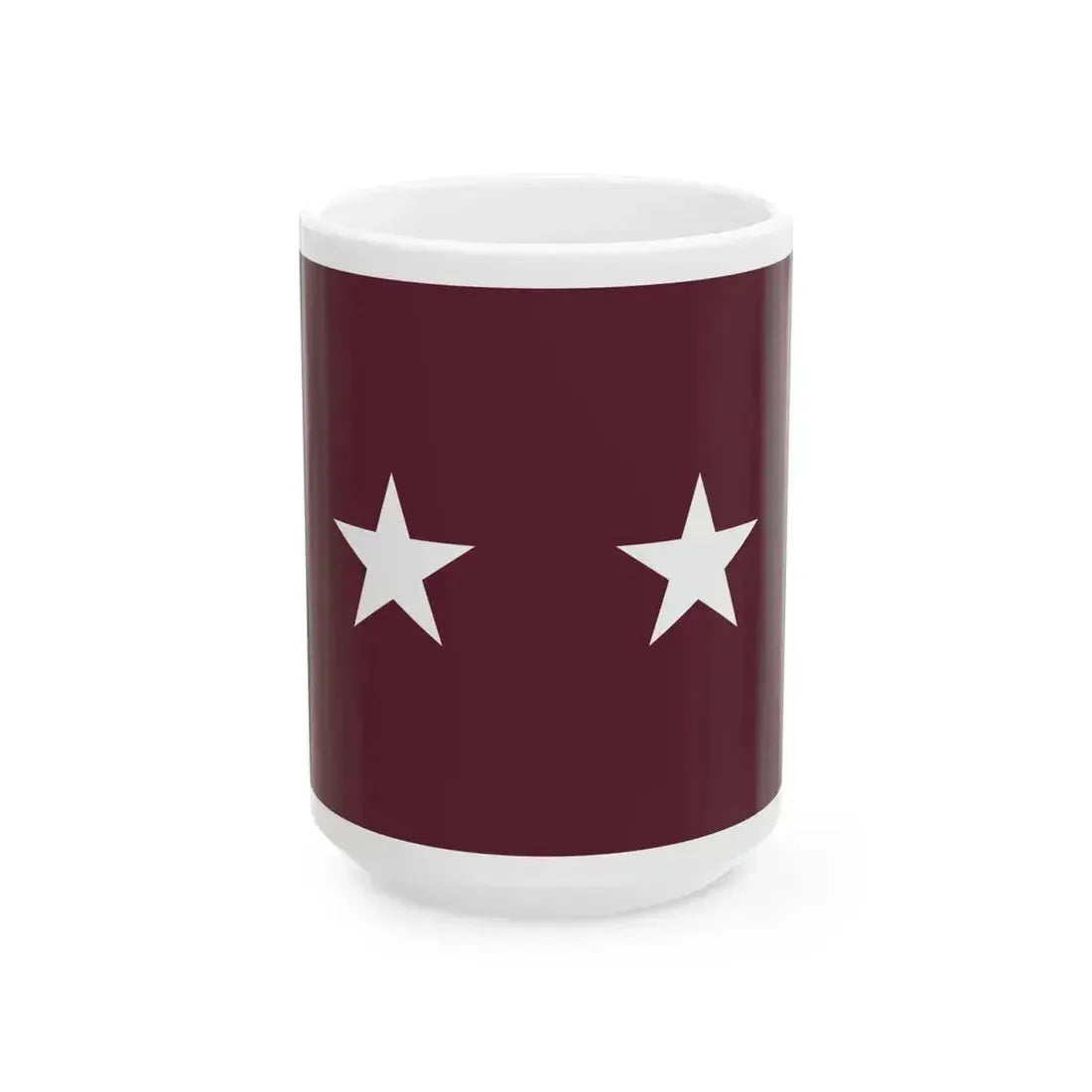 Flag of a United States Army Medical Department major general (United States) White Coffee Mug 15oz - Go Mug Yourself