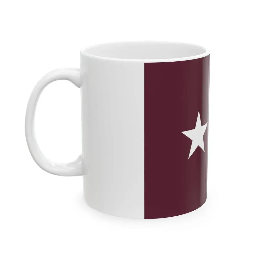 Flag of a United States Army Medical Department major general (United States) White Coffee Mug - Go Mug Yourself