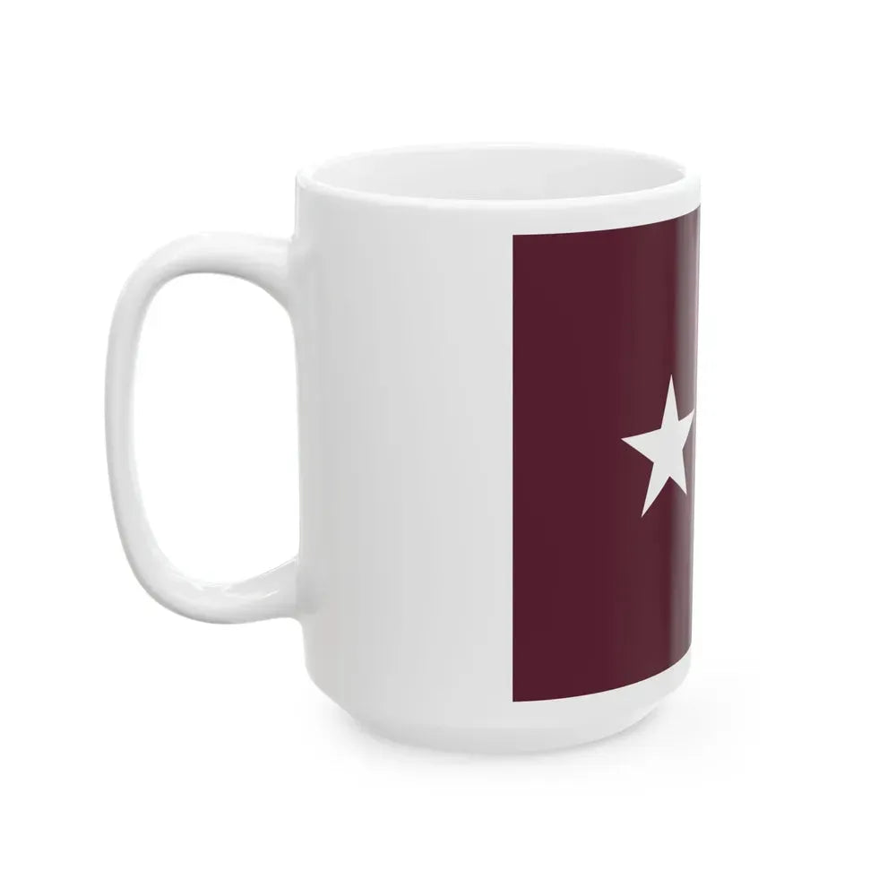 Flag of a United States Army Medical Department major general (United States) White Coffee Mug - Go Mug Yourself