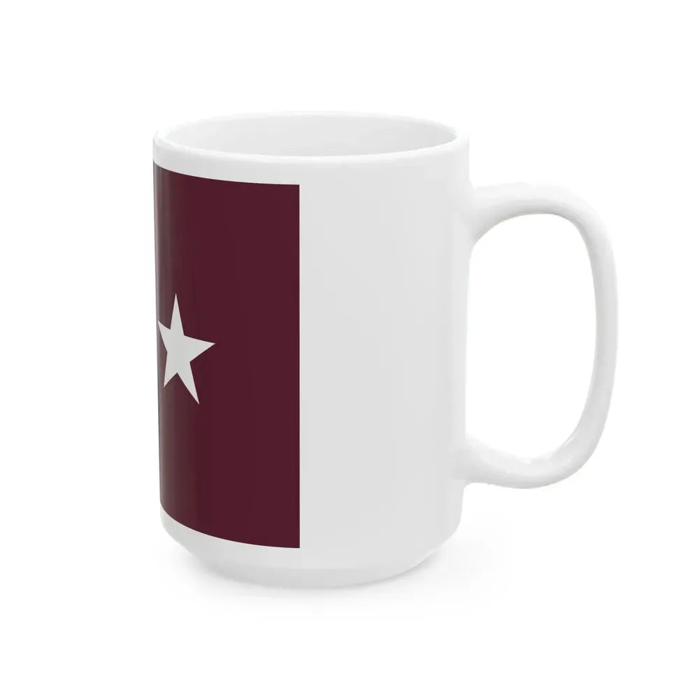 Flag of a United States Army Medical Department major general (United States) White Coffee Mug - Go Mug Yourself