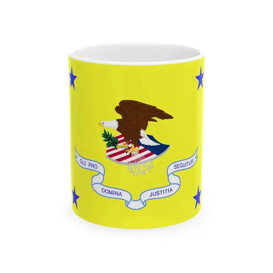 Flag of a United States Assistant Attorney General (United States) White Coffee Mug 11oz - Go Mug Yourself