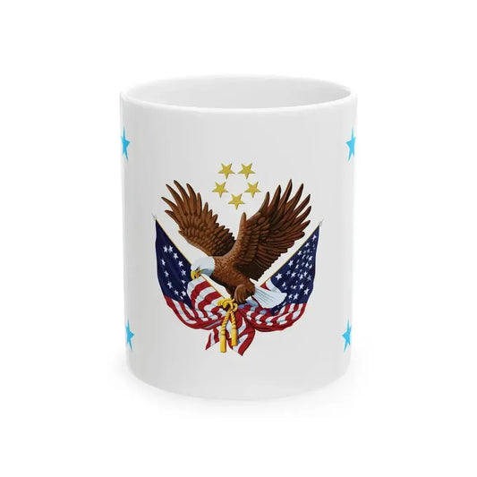 Flag of a United States Assistant Secretary of Veterans Affairs (United States) White Coffee Mug 11oz - Go Mug Yourself
