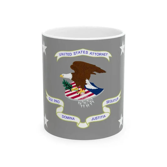 Flag of a United States Attorney (United States) White Coffee Mug 11oz - Go Mug Yourself