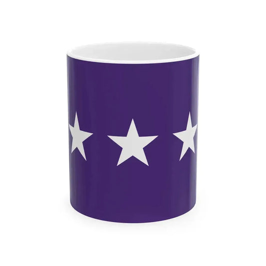 Flag of a United States Chaplain lieutenant general (United States) White Coffee Mug 11oz - Go Mug Yourself
