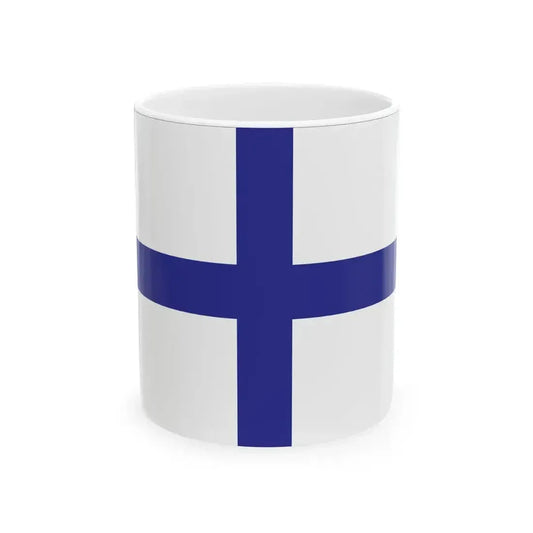 Flag of a United States convoy commodore (United States) White Coffee Mug 11oz - Go Mug Yourself