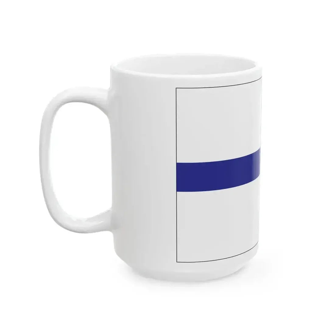 Flag of a United States convoy commodore (United States) White Coffee Mug - Go Mug Yourself