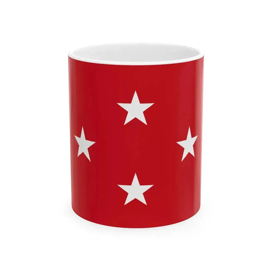 Flag of a United States Marine Corps general (United States) White Coffee Mug 11oz - Go Mug Yourself