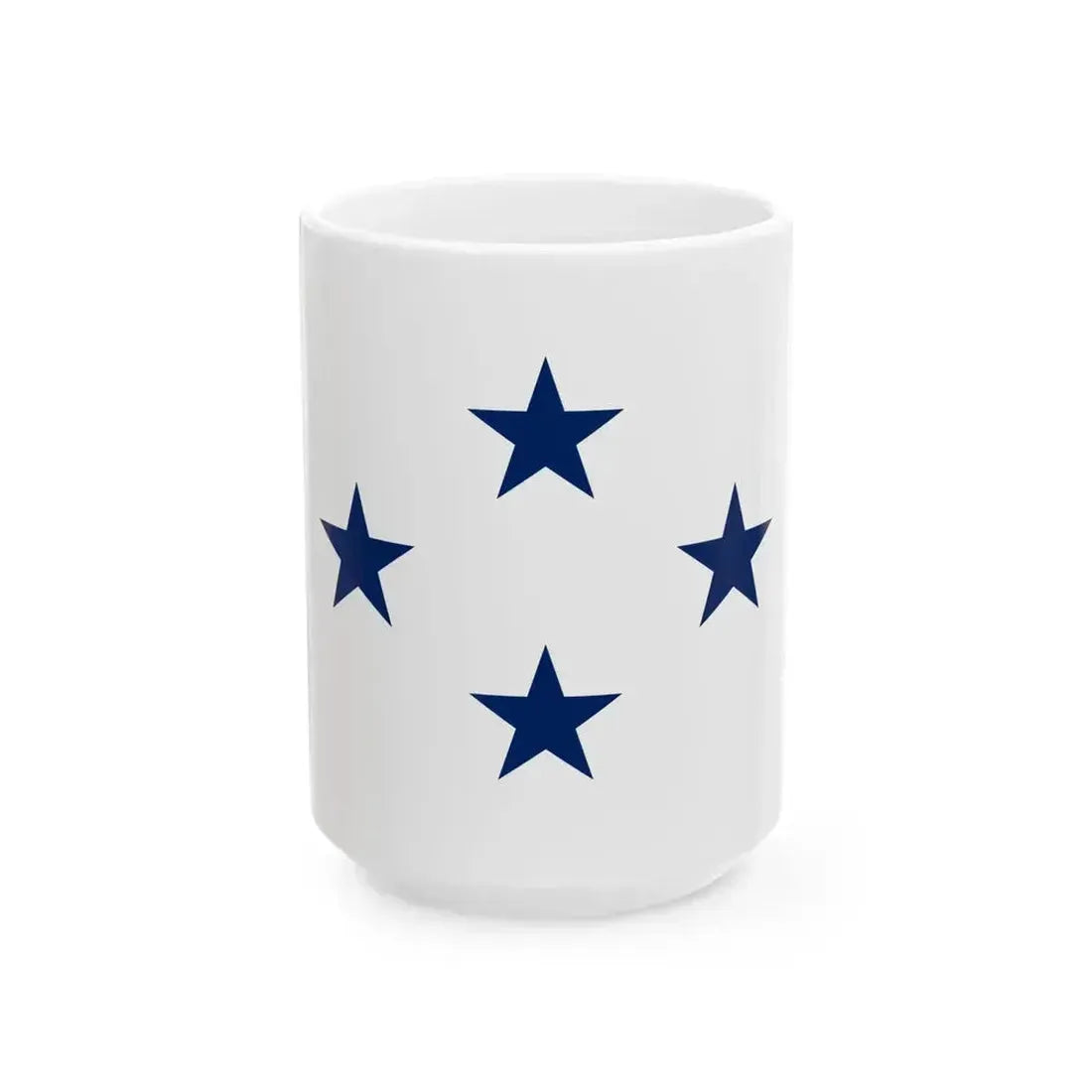 Flag of a United States Navy admiral non-executive (United States) White Coffee Mug 15oz - Go Mug Yourself
