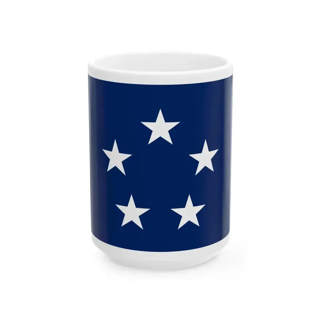 Flag of a United States Navy fleet admiral (United States) White Coffee Mug 15oz - Go Mug Yourself