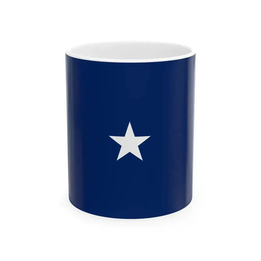 Flag of a United States Navy rear admiral lower half (United States) White Coffee Mug 11oz - Go Mug Yourself
