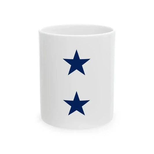 Flag of a United States Navy rear admiral non-executive (United States) White Coffee Mug 11oz - Go Mug Yourself