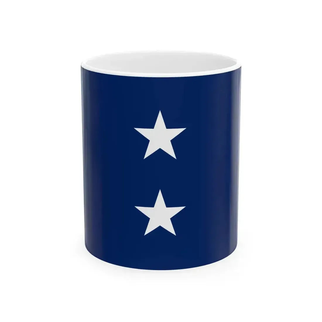 Flag of a United States Navy rear admiral (United States) White Coffee Mug 11oz - Go Mug Yourself