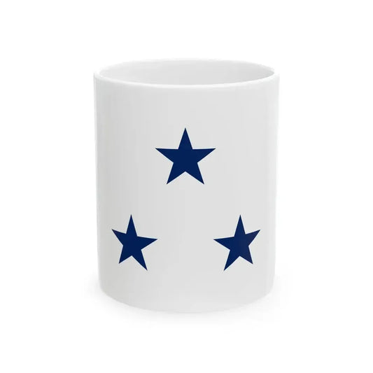 Flag of a United States Navy vice admiral non-executive (United States) White Coffee Mug 11oz - Go Mug Yourself