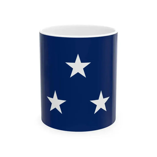 Flag of a United States Navy vice admiral (United States) White Coffee Mug 11oz - Go Mug Yourself