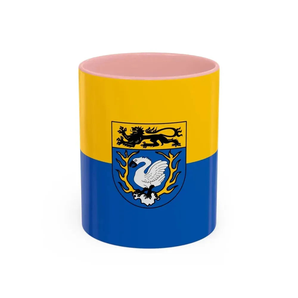 Flag of Aachen Germany - Accent Coffee Mug 11oz Pink - Go Mug Yourself
