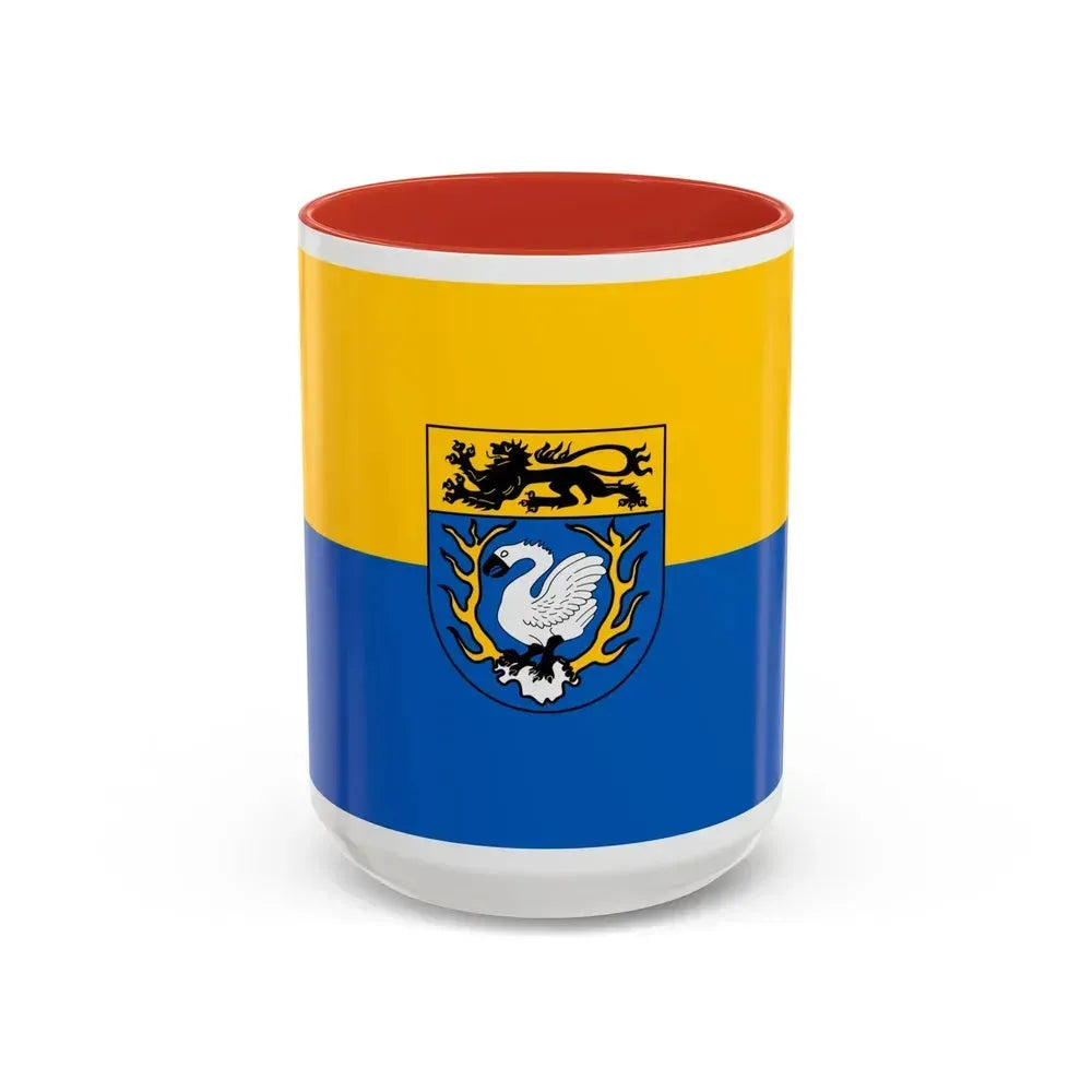 Flag of Aachen Germany - Accent Coffee Mug 15oz Red - Go Mug Yourself
