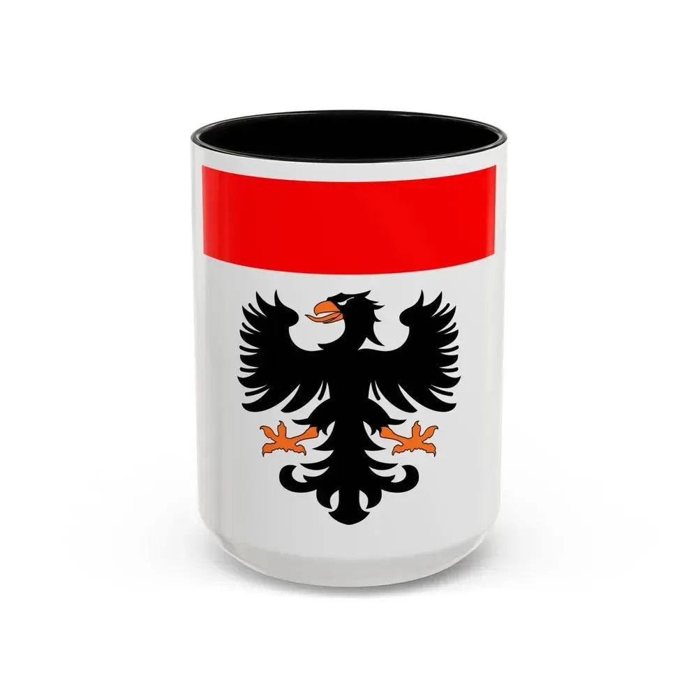 Flag of Aarau Switzerland - Accent Coffee Mug 15oz Black - Go Mug Yourself