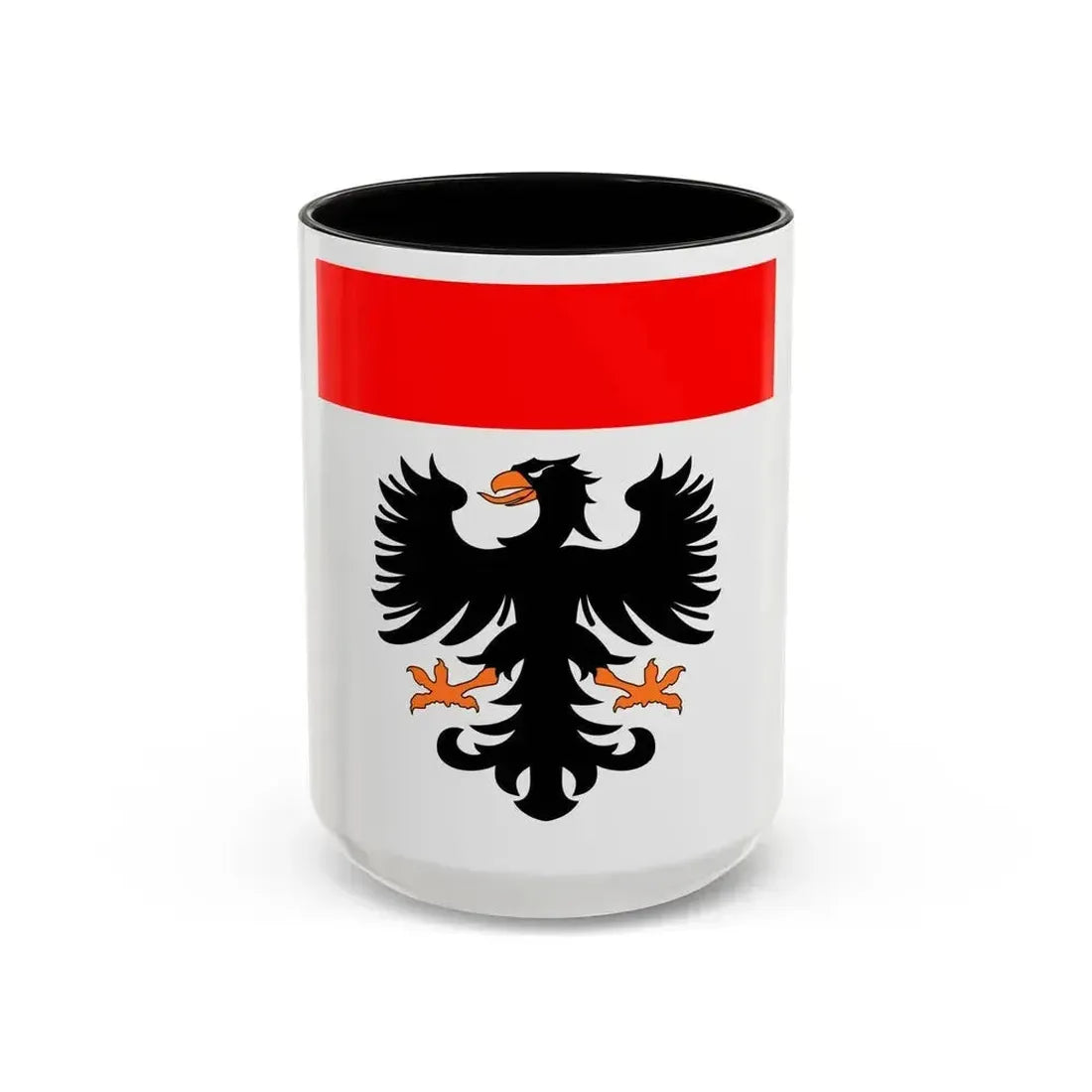 Flag of Aarau Switzerland - Accent Coffee Mug 15oz Black - Go Mug Yourself
