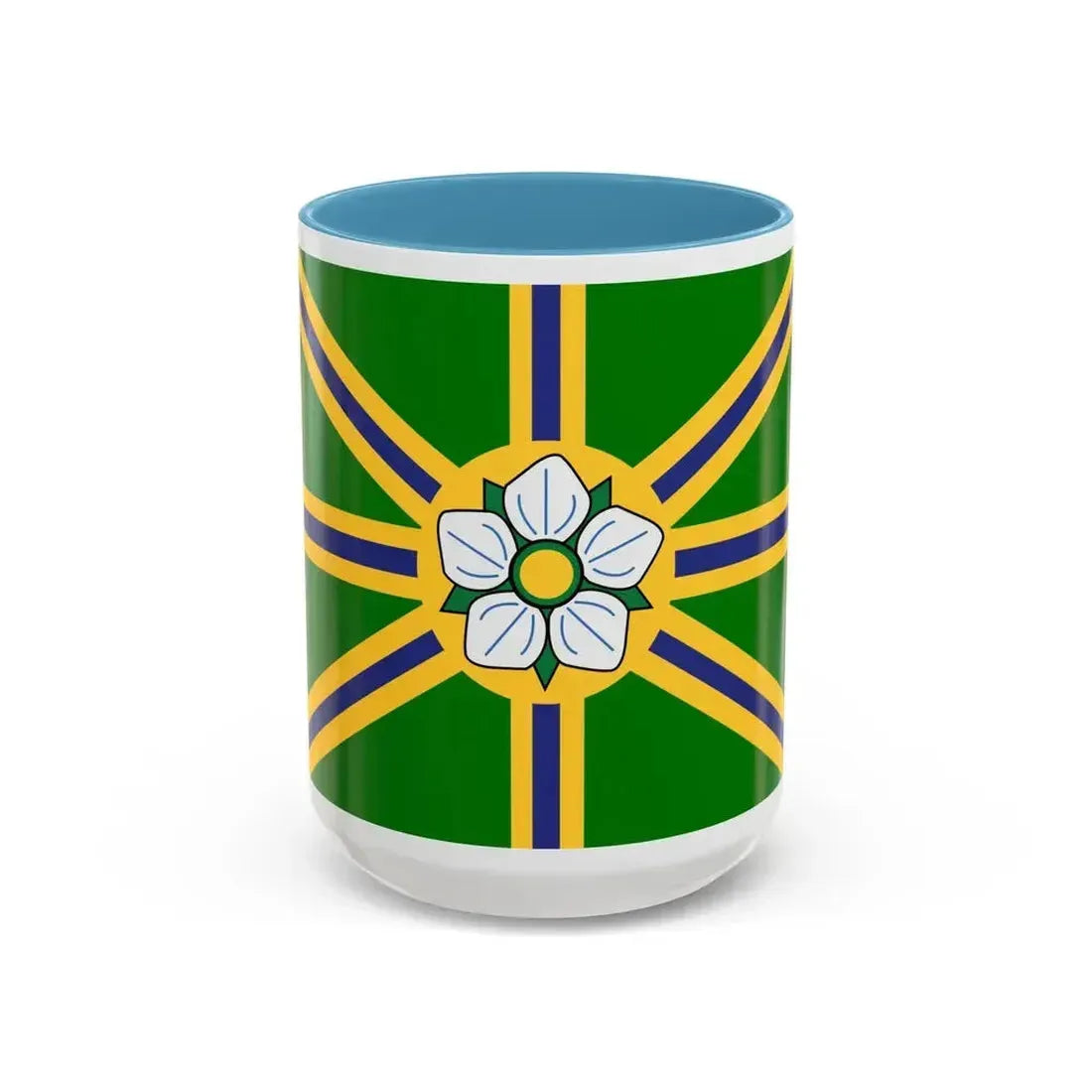 Flag of Abbotsford BC Canada - Accent Coffee Mug 15oz Light Blue - Go Mug Yourself