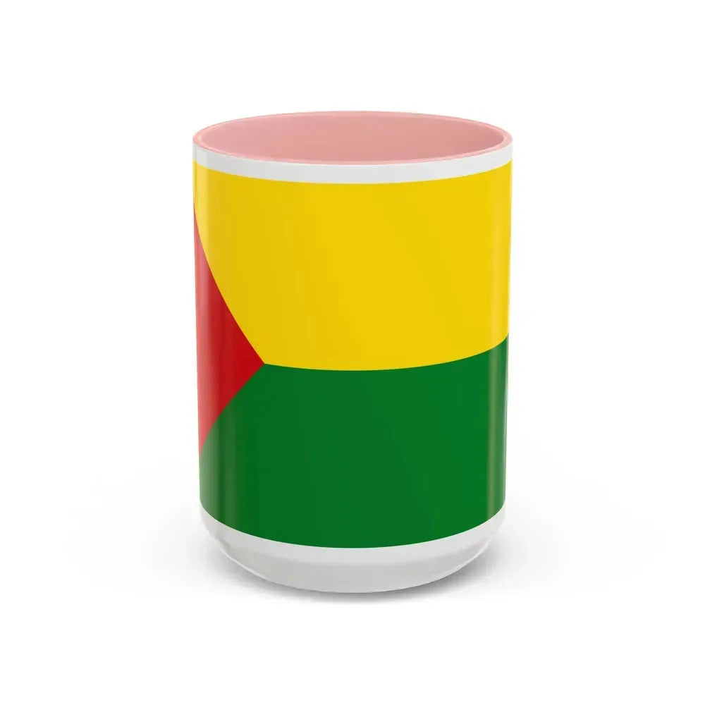 Flag of Abejorral Colombia - Accent Coffee Mug 15oz Pink - Go Mug Yourself