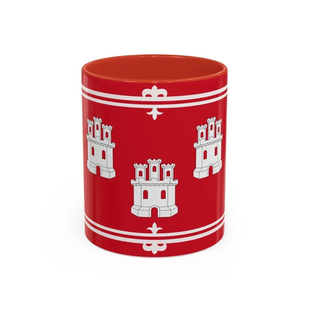 Flag of Aberdeen UK - Accent Coffee Mug 11oz Red - Go Mug Yourself