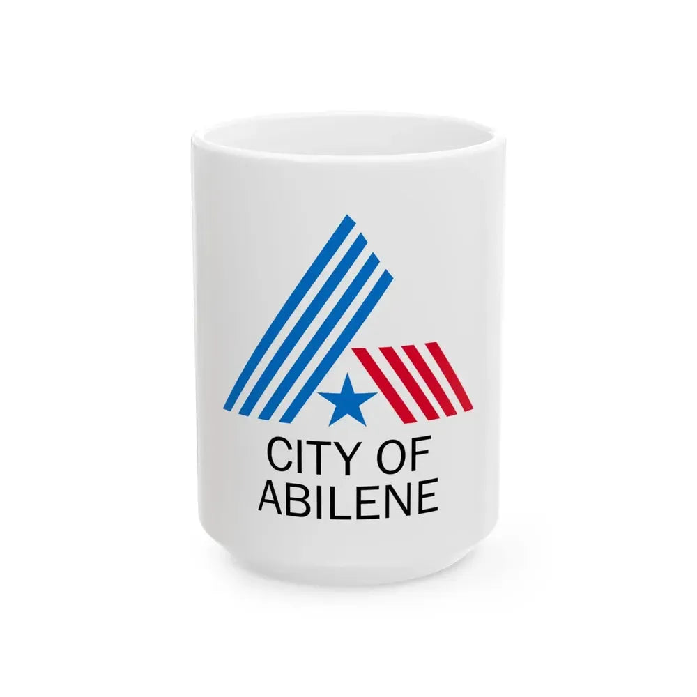 Flag of Abilene Texas (United States) White Coffee Mug 15oz - Go Mug Yourself