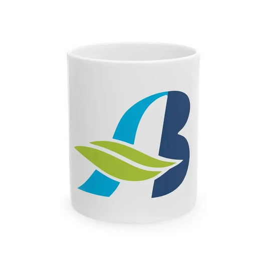 Flag of Abira Hokkaido (Japan) White Coffee Mug 11oz - Go Mug Yourself