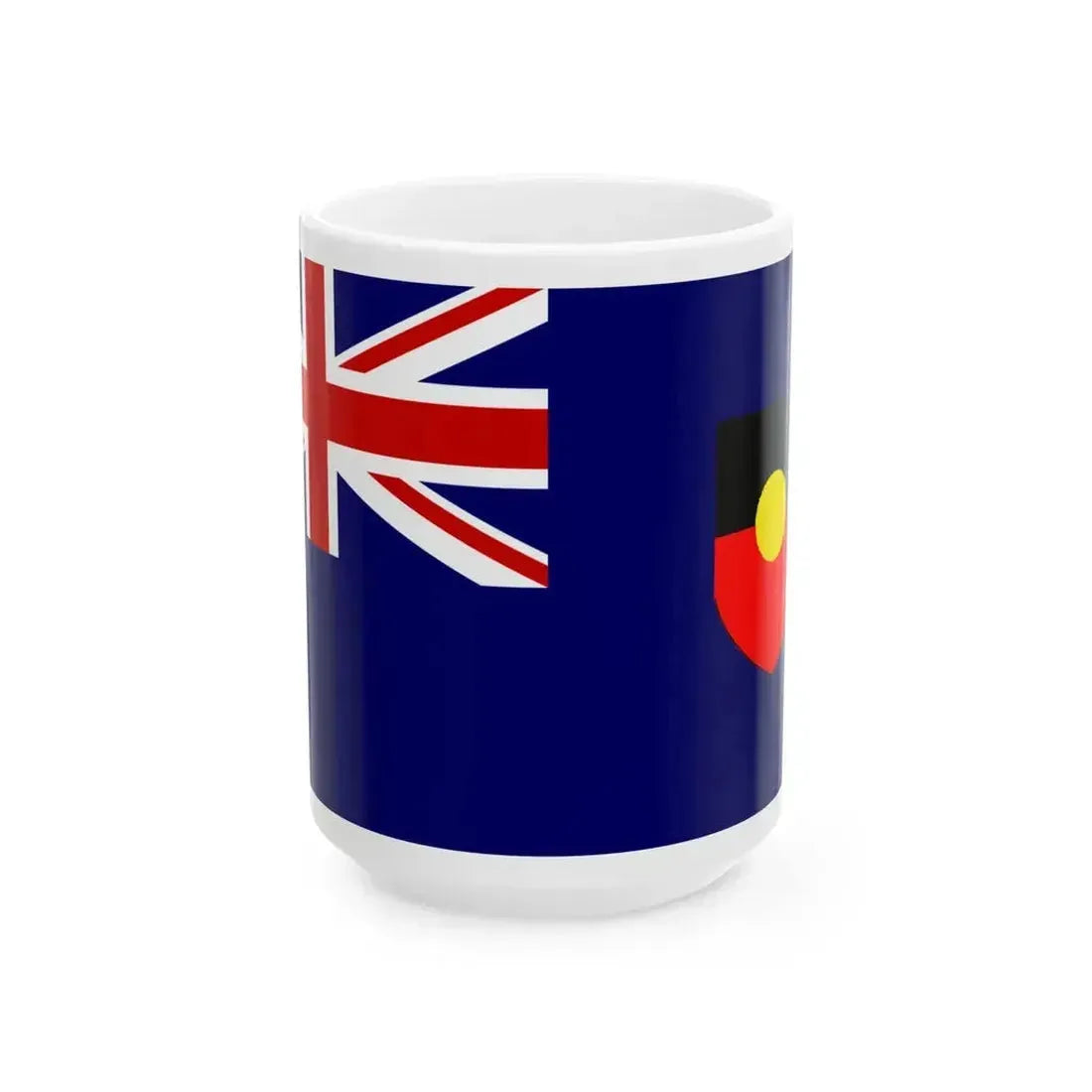 Flag of Aboriginal Dominion (Australia) White Coffee Mug 15oz - Go Mug Yourself
