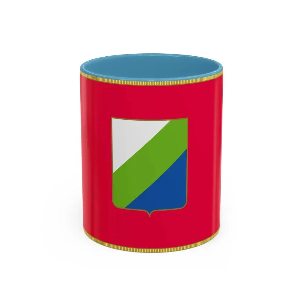 Flag of Abruzzo Italy - Accent Coffee Mug 11oz Light Blue - Go Mug Yourself
