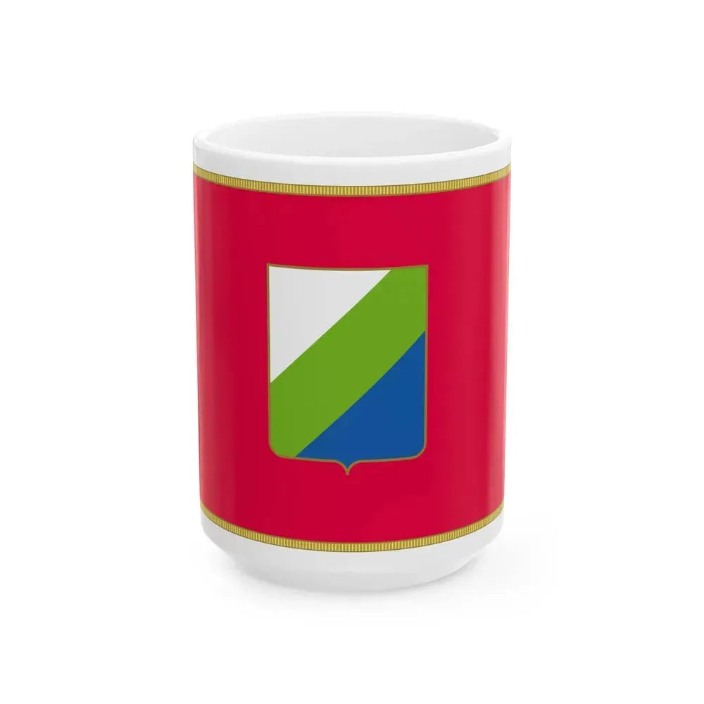 Flag of Abruzzo Italy - White Coffee Mug 15oz - Go Mug Yourself
