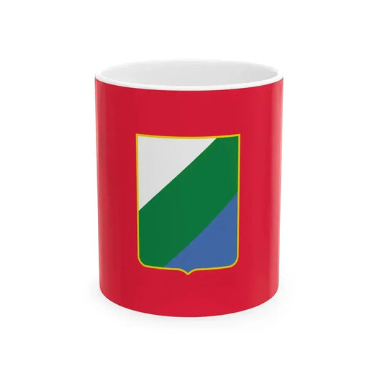 Flag of Abruzzo Region Italy (Italy) White Coffee Mug 11oz - Go Mug Yourself