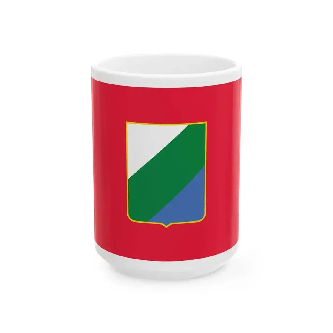 Flag of Abruzzo Region Italy (Italy) White Coffee Mug 15oz - Go Mug Yourself