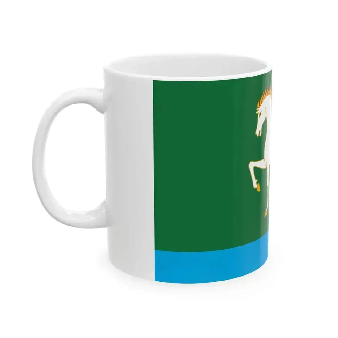 Flag of Abzelilovsky rayon version (Russia) White Coffee Mug - Go Mug Yourself