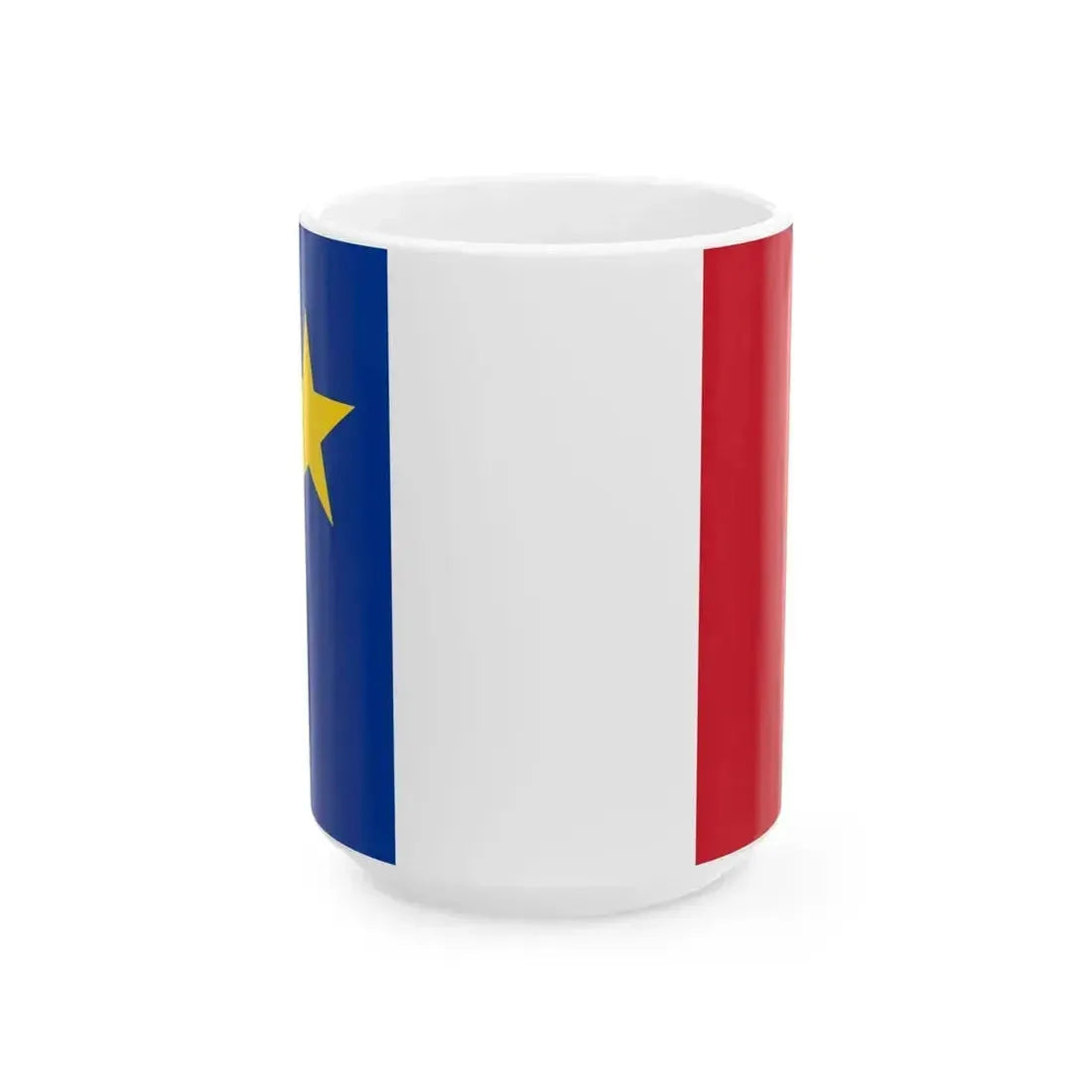 Flag of Acadia (Canada) White Coffee Mug 15oz - Go Mug Yourself