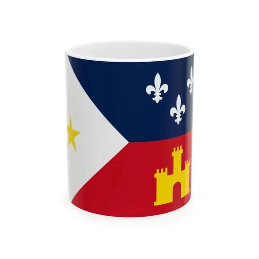 Flag of Acadiana (United States) White Coffee Mug 11oz - Go Mug Yourself