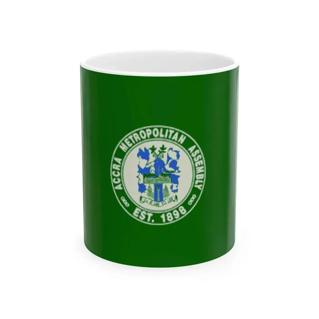Flag of Accra (Ghana) White Coffee Mug 11oz - Go Mug Yourself