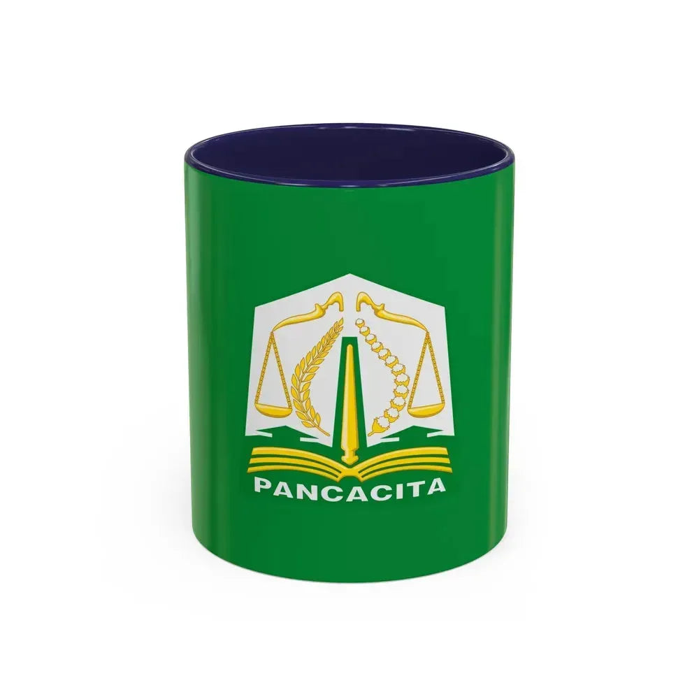 Flag of Aceh Indonesia - Accent Coffee Mug 11oz Navy - Go Mug Yourself