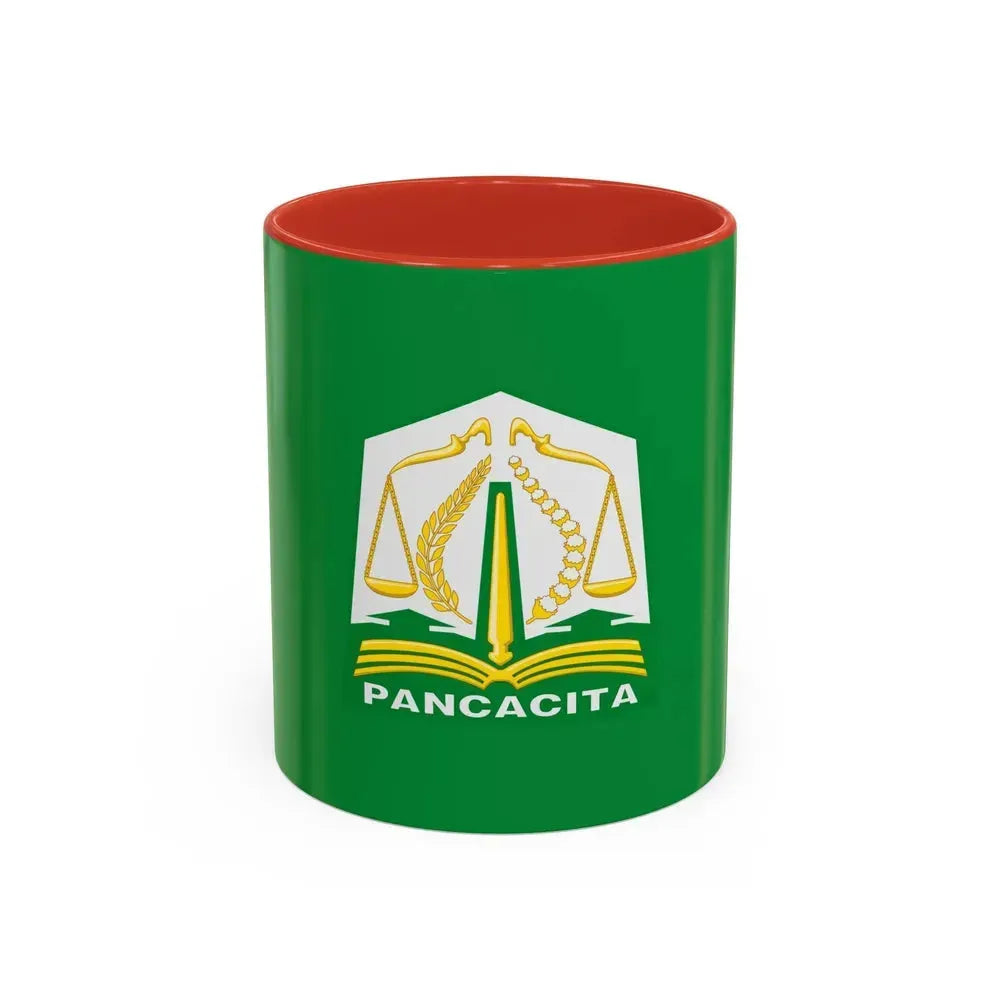 Flag of Aceh Indonesia - Accent Coffee Mug 11oz Red - Go Mug Yourself