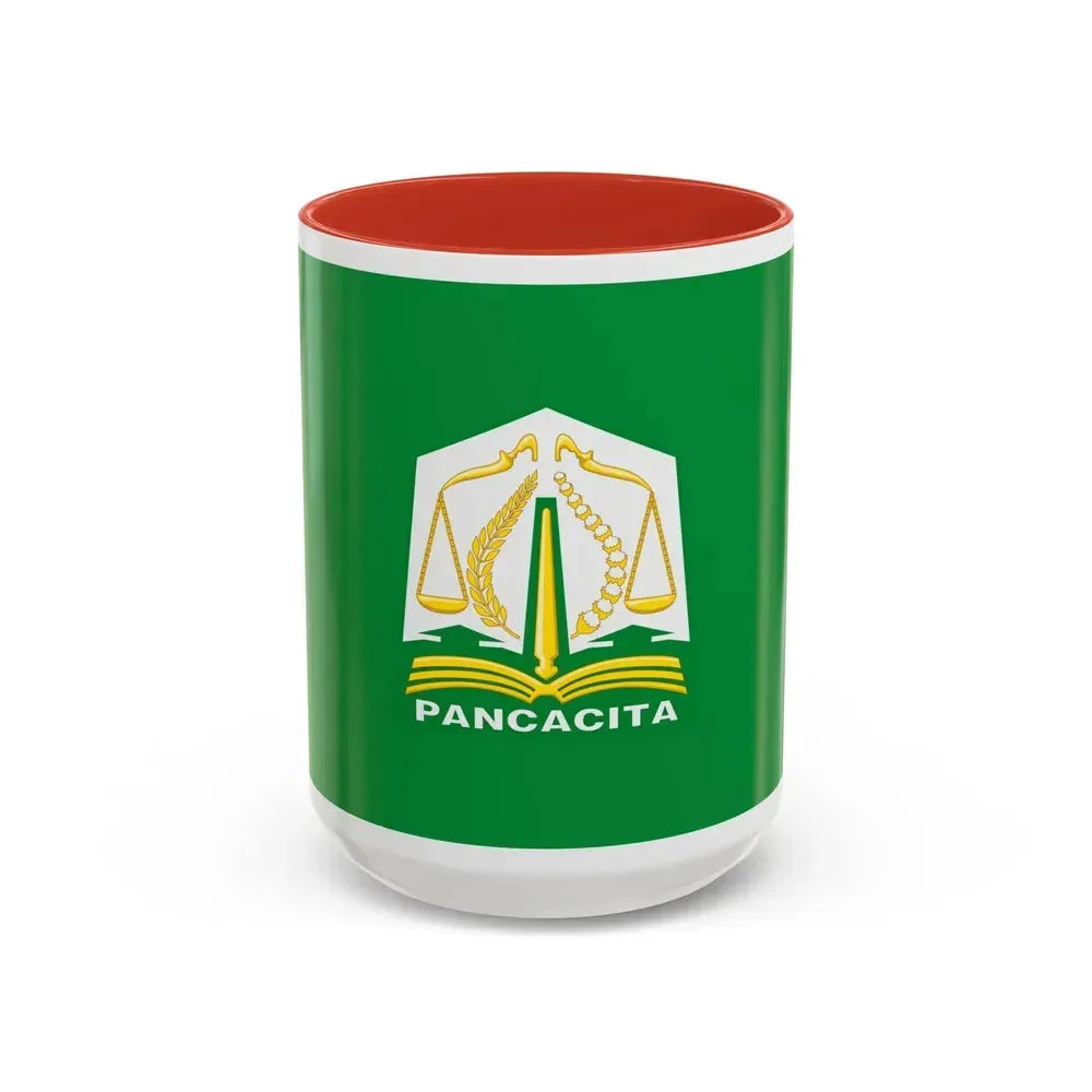 Flag of Aceh Indonesia - Accent Coffee Mug 15oz Red - Go Mug Yourself