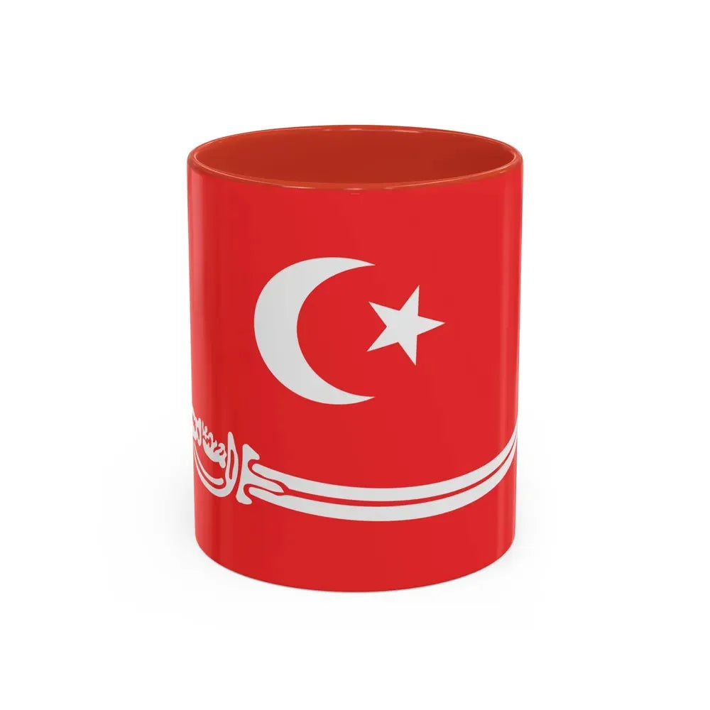 Flag of Aceh Sultanate Malaysia - Accent Coffee Mug 11oz Red - Go Mug Yourself