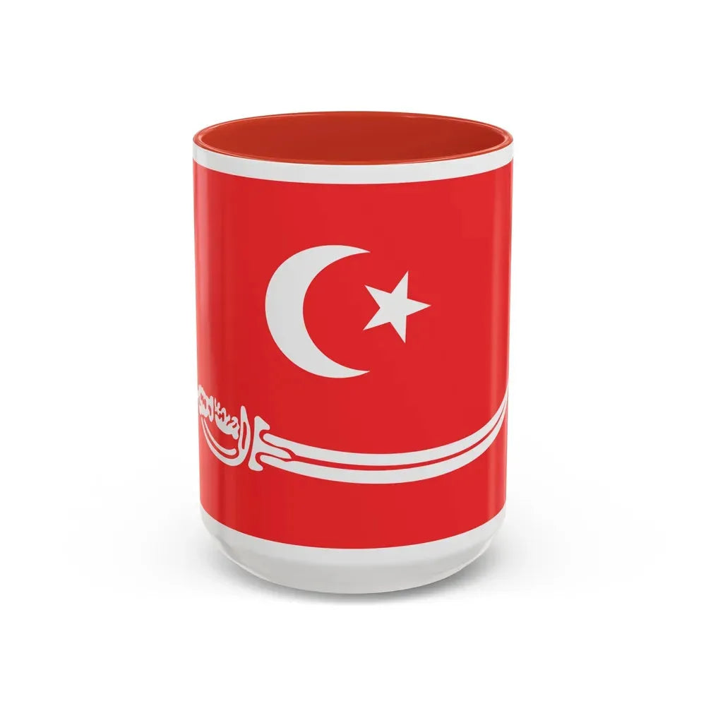 Flag of Aceh Sultanate Malaysia - Accent Coffee Mug 15oz Red - Go Mug Yourself