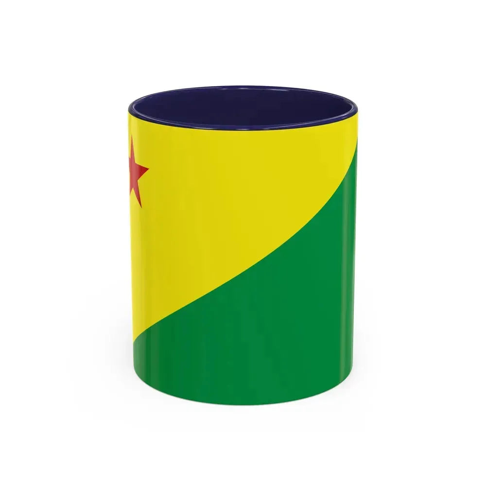 Flag of Acre Brazil - Accent Coffee Mug 11oz Navy - Go Mug Yourself