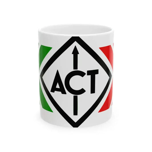 Flag of Action Culture Tradition (Italy) White Coffee Mug 11oz - Go Mug Yourself
